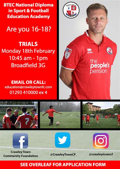 Crawley Town u16 and u19s Trials