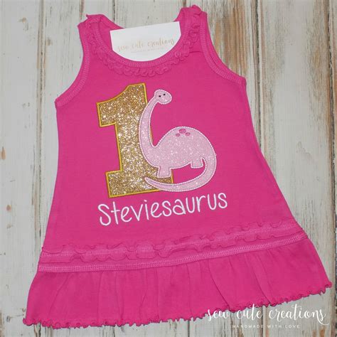 Girl Dinosaur Birthday Dress - Girl Dinosaur Birthday outfit - Jurassic ...