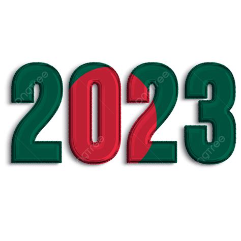 Happy New Year 2023 Bangladesh Flag Text Design, Happy New Year 2023 ...