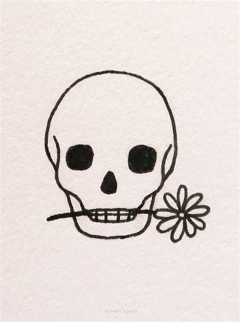 skull drawing easy cute - Virulent Ejournal Photo Galery