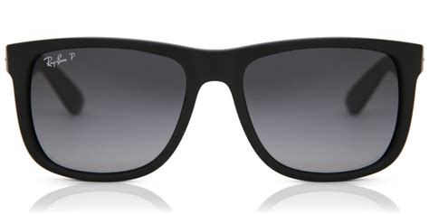 Ray-Ban RB4165 Justin Polarized 622/T3 Sunglasses Black Rubber | VisionDirect Australia