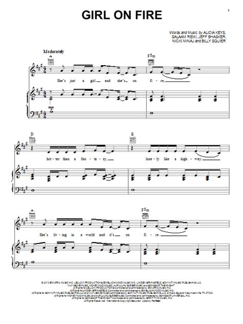 Girl On Fire | Sheet Music Direct