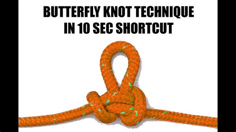 Butterfly Knot Technique 10 sec Shortcut - YouTube