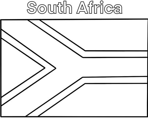 South Africa Flag coloring page - Download, Print or Color Online for Free