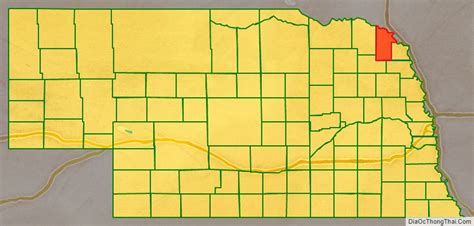 Map of Dixon County, Nebraska