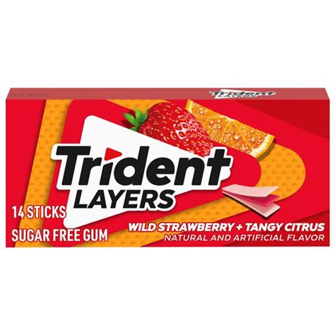 Trident Layers Strawberry + Citrus Sugar Free Gum | Hy-Vee Aisles Online Grocery Shopping