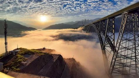 The Weekend Leader - Chenab Bridge in Kashmir, the world's highest railway bridge constructed by ...