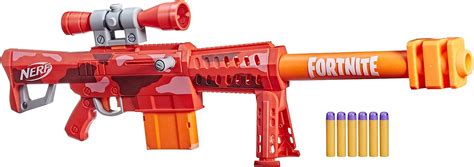 Amazon.com: NERF Fortnite Heavy SR Blaster, Longest Fortnite Blaster Ever, Removable Scope, Bolt ...