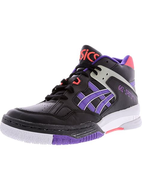 ASICS - Asics Men's Gel-Spotlyte Black / Purple Ankle-High Leather Basketball Shoe - 9.5M ...