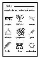 Percussion Coloring Page Pages sketch template
