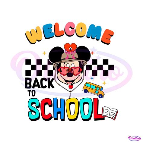 Disney Mickey Mouse Welcome Back To School Svg Digital Files