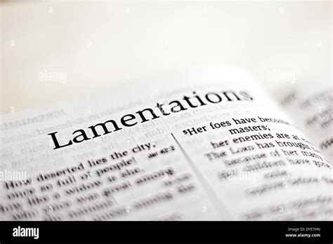 Lamentations, book of the Bible Stock Photo - Alamy