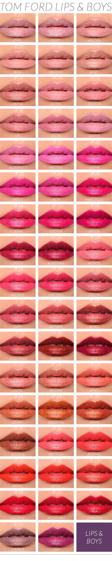 Tom Ford Lips & Boys Lip Swatches #lipsticklipcolors | Lip swatches, Makeup, Makeup swatches