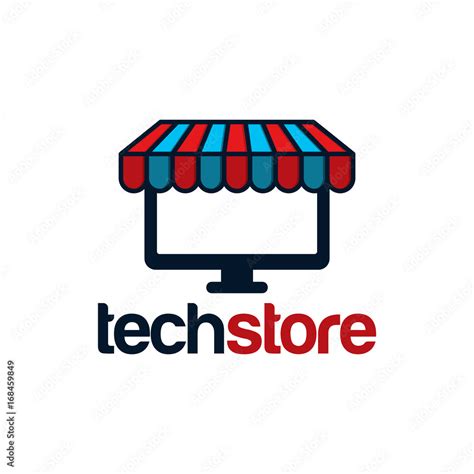 computer store logo designs, Tech Store logo designs template vector illustration Stock Vector ...