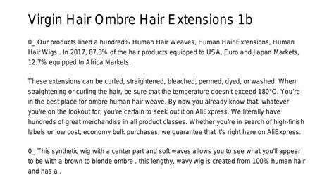 h1Virgin Hair Ombre Hair Extensions 1bh1jkviy.pdf.pdf | DocDroid