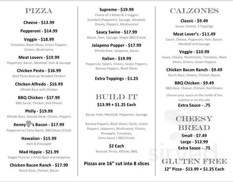 Marshfield Village Store menu in Marshfield, Vermont, USA