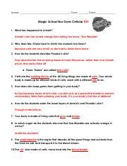 1 magic school bus goes cellular worksheet key.pdf - Name: Class: Date: Magic School Bus Goes ...