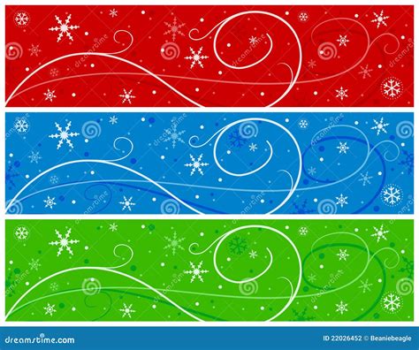 Christmas Banners with Snowflakes Stock Vector - Illustration of graphic, blue: 22026452