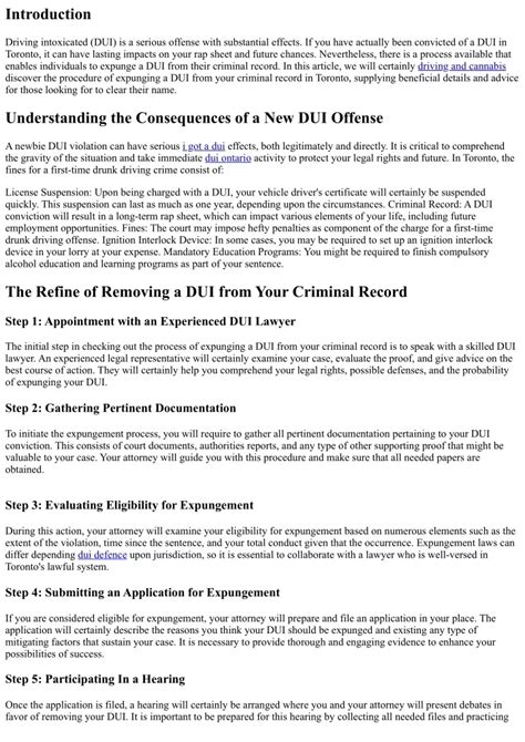 PPT - Checking out the Process of Expunging a DUI from Your Criminal ...