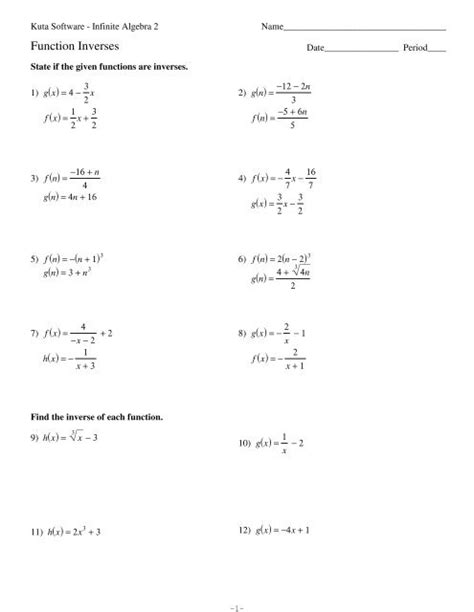 PDF Télécharger finding the inverse of a function Gratuit PDF | PDFprof.com