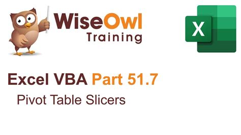 Excel VBA Introduction Part 51.7 - Pivot Table Slicers - YouTube