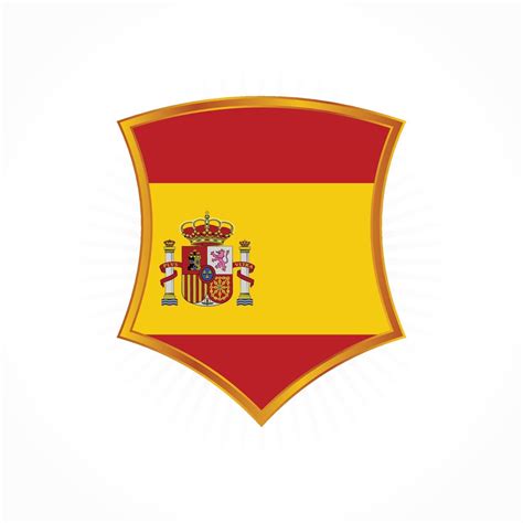 Spain flag vector with shield frame 3137696 Vector Art at Vecteezy