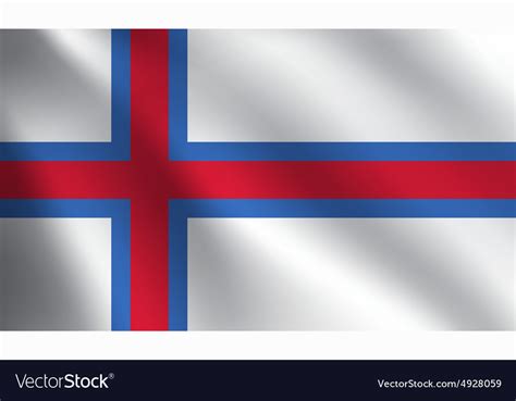 Faroe islands flag Royalty Free Vector Image - VectorStock