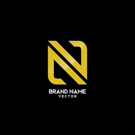 Premium Vector | N letter gold monogram logo