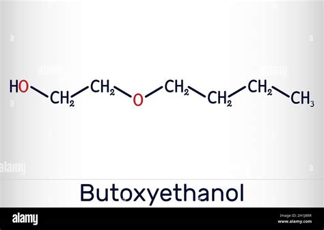 2-Butoxyethanol, butoxyethanol molecule. It is primary alcohol and ...