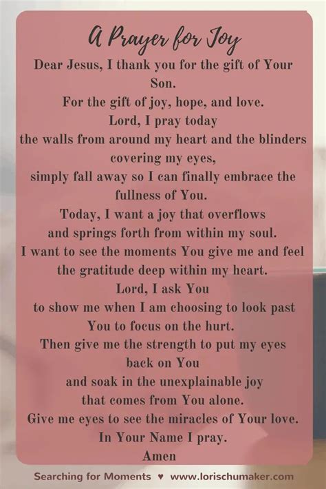 A Prayer for Joy - Lori Schumaker