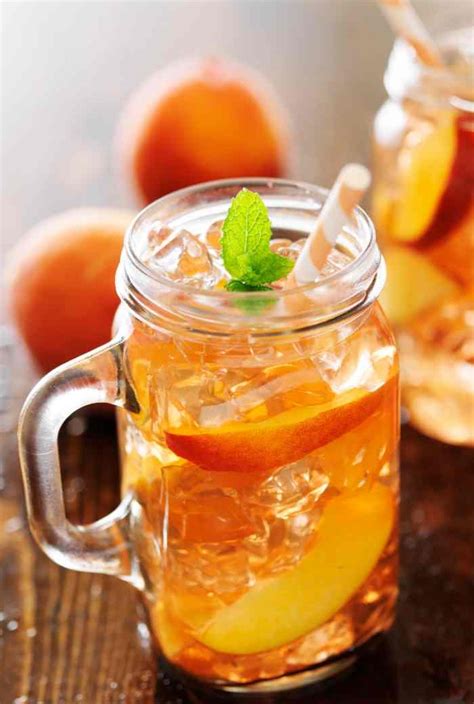 Peach Iced Tea Recipe from Fresh or Frozen Peaches - Koti Beth