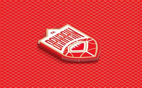 Download 4k, Bahrain national football team isometric logo, 3d art ...