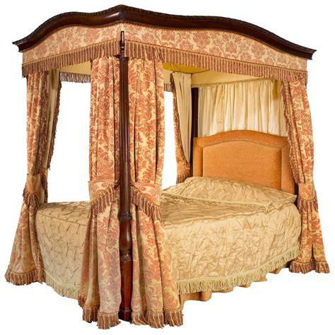 Early 20th Century Mahogany Frame Four-Poster Bed For Sale at 1stdibs