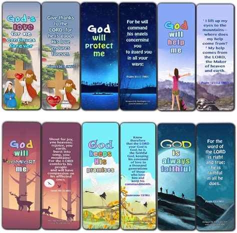 Christian Bookmarks for Kids – Encouraging God’s Promises (12 Pack) – Collection of ...