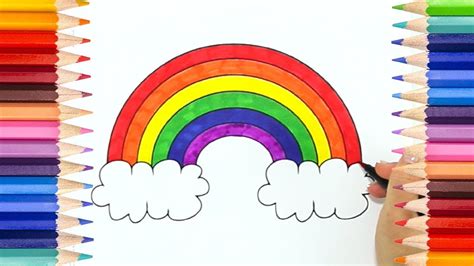 How to Draw a Rainbow Simple Easy Art💜💗💙 - YouTube