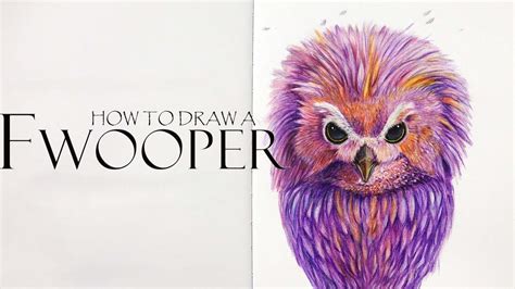 Fantastic Beasts and how to draw them - Fwooper with watercolour pencils - YouTube