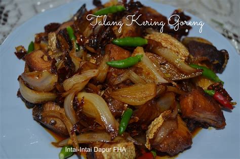 Intai-Intai Dapur FHA: TALANG KERING GORENG CILI BAWANG | Makanan, Resep makanan, Talang