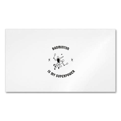 Badminton is my superpower business card magnet | Printing business cards, Business cards online ...