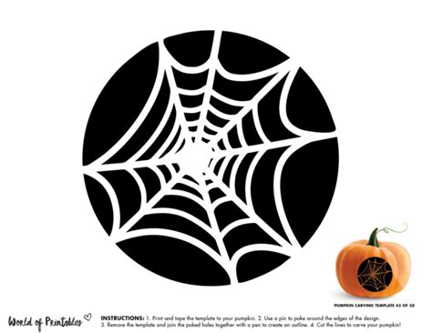 Spider Stencils For A Pumpkin