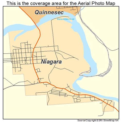 Aerial Photography Map of Niagara, WI Wisconsin