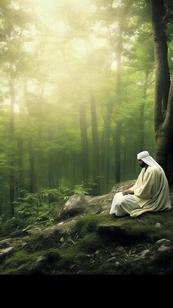 Premium AI Image | islam muslim sat in nature