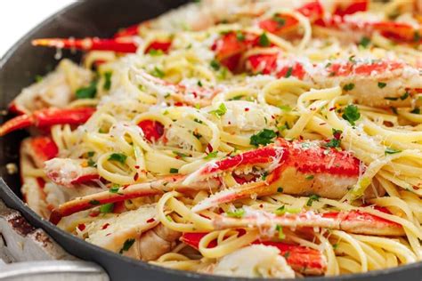 Crab Linguine in a White Wine Garlic Sauce - The Lemon Bowl®