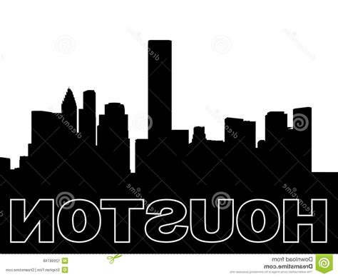 Houston Skyline Silhouette Vector at Vectorified.com | Collection of ...