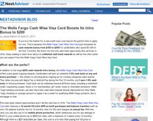 The Wells Fargo Cash Wise Visa Card Boosts Its Intro Bonus to $200 ...