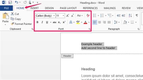 How to Add a Line to a Header in Word | Techwalla