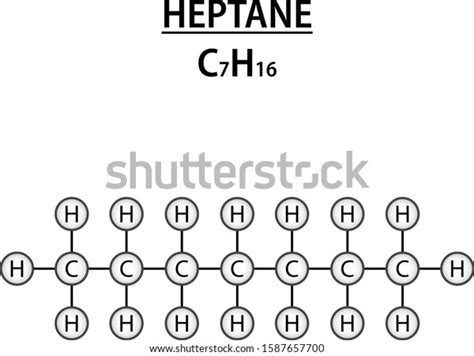 Heptane Molecule Structure