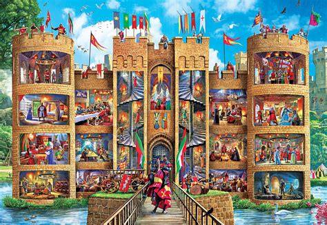 Cut-Aways Castle 1000 Pc Large EZ Grip Jigsaw Puzzle | Free Shipping ...