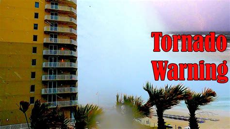 Tornado high winds goes by hotel at Panama City Beach - YouTube
