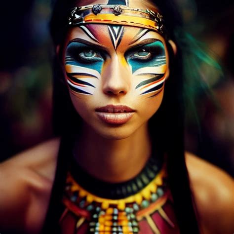 Aztec Warrior Face Paint