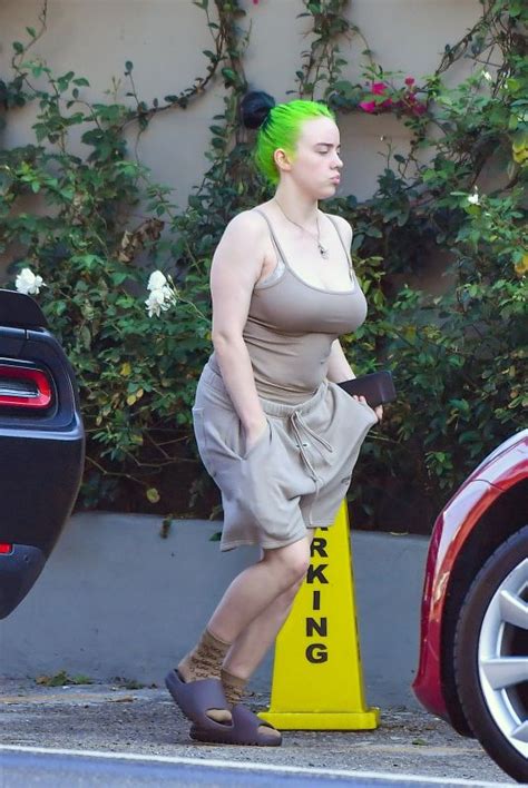 BILLIE EILISH with Bright Green Hair Out in Los Angeles 10/11/2020 ...